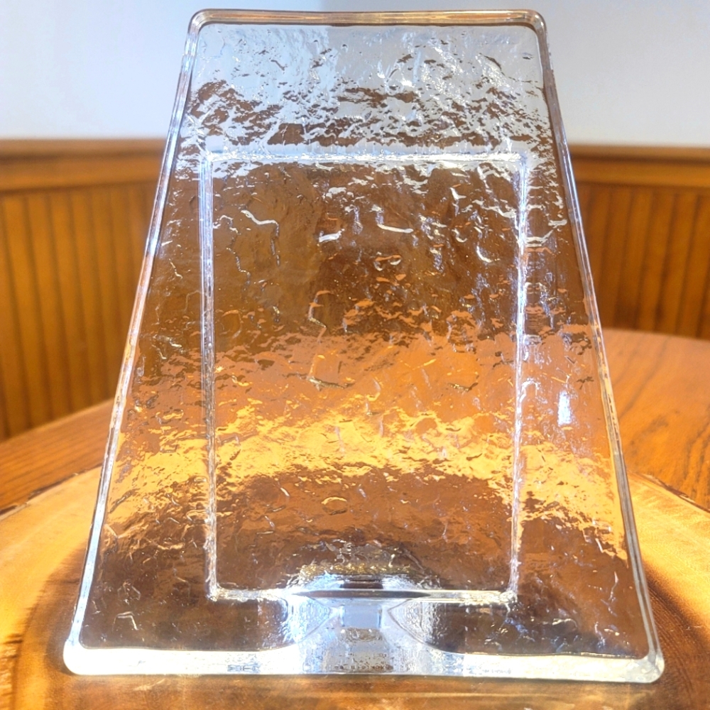 VTG MCM Art Glass Tabletop Photo Frame